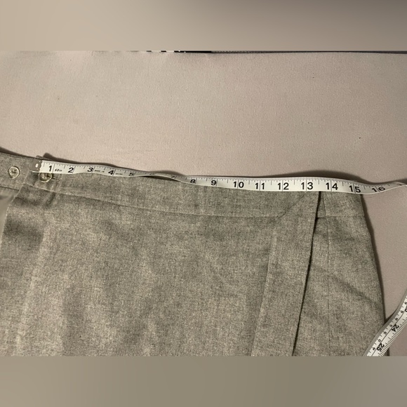 Grey wool blend skirt - Picture 8 of 9